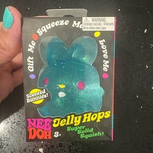 Nee Doh Jelly Hops Scented Bunny Squishy - Teal